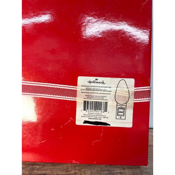 Hallmark Christmas Tree Serving Dish With Lighted Spreader - Picture 4 of 6